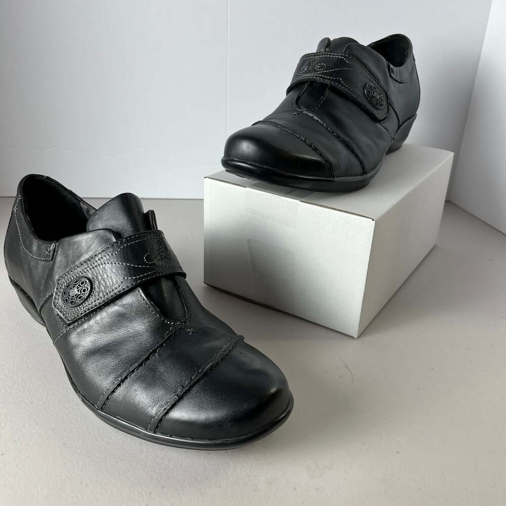 Aetrex Black Leather Mary Jane Comfort Walking Shoes Womens US 11‎